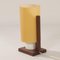 Wenge Table Lamp with Yellow Glass Shade from Philips, 1960s 5