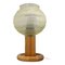 Mid-Century Wood & Glass Table Lamp, 1970s, Image 1