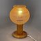 Lampe de Bureau Mid-Century en Bois et Verre, 1970s 8