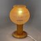 Mid-Century Wood & Glass Table Lamp, 1970s 8