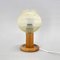 Mid-Century Wood & Glass Table Lamp, 1970s 2