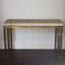 Vintage Console Table in Concrete Fossil and Brass, 1970s 16