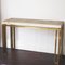 Vintage Console Table in Concrete Fossil and Brass, 1970s 2
