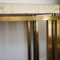 Vintage Console Table in Concrete Fossil and Brass, 1970s 13