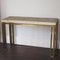 Vintage Console Table in Concrete Fossil and Brass, 1970s 3