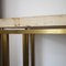 Vintage Console Table in Concrete Fossil and Brass, 1970s 12