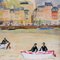 Lucien Génin, El balneario de Dieppe, años 30, óleo a bordo, Imagen 17