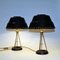 Lampes de Bureau Noires et Classiques en Métal par Uppsala Armaturfabriks, 1950s, Set de 2 2