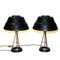 Black and Classic Metal Table Lamps by Uppsala Armaturfabriks, 1950s, Set of 2 3