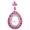 14 Karat White Gold Pendant with Pearl and Diamonds, 1980s, Image 1