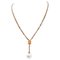 14 Kt Rose Gold Necklace with South-Sea Pearl and Diamonds, 1970s 1