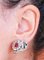 Ohrringe aus 18 Karat Roségold & Silber mit Rubinen und Diamanten, 1950er 5