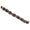 Rose Gold and Silver Bracelet with Garnets and Diamonds, 1950s, Image 1