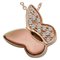 18 Karat Rose Gold Butterfly Pendant Necklace with Diamonds 1