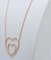 18 Karat Rose Gold Heart Pendant Necklace with Diamonds, Image 3