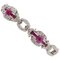 14 Karat Rose Gold and Silver Bracelet with Rubies and Diamonds, 1970s 1