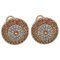 Rose Gold and Silver Earrings with Topazs and Diamonds 1