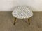 Vintage Flower Stool with Checkered Formica Top, 1950s 3