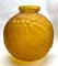 Large Art Deco Ball Vase in Gold-Coloured Frosted Opaline Glass, 1938 4