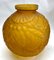 Large Art Deco Ball Vase in Gold-Coloured Frosted Opaline Glass, 1938 2