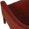 2207 Lounge Chair in Red Leather with Patina by Børge Mogensen for Fredericia, 1980s 9