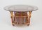 Rattan Coffee Table and Smoked Glass, 1960s 9