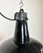 Industrielle Fabriklampe aus schwarzer Emaille mit Gusseisenplatte von Elektrosvit, 1950er 7