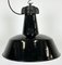 Industrielle Fabriklampe aus schwarzer Emaille mit Gusseisenplatte von Elektrosvit, 1950er 6