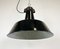 Industrielle Fabriklampe aus schwarzer Emaille mit Gusseisenplatte von Elektrosvit, 1950er 8