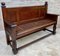 Large Early 20th Century French Bench in Oak with Long Seat, 1940s 11