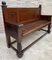 Large Early 20th Century French Bench in Oak with Long Seat, 1940s, Image 8