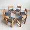 Mid-Century Cane, Rattan and Vinyl Dining Chairs, 1960s, Set of 6 7