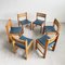 Mid-Century Cane, Rattan and Vinyl Dining Chairs, 1960s, Set of 6, Image 7