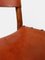 Sedie rustiche in pelle con borchie color cognac e legno di quercia, Italia, anni '30, set di 6, Immagine 19