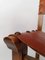 Sedie rustiche in pelle con borchie color cognac e legno di quercia, Italia, anni '30, set di 6, Immagine 18