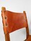 Italian Rustic Chairs in Cognac Studded Leather and Oak Wood, 1930s, Set of 6 22