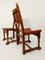 Italienische Rustikale Stühle aus cognacfarbenem Leder & Eichenholz, 1930er, 6 . Set 23