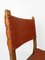 Italian Rustic Chairs in Cognac Studded Leather and Oak Wood, 1930s, Set of 6 7