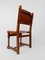 Italienische Rustikale Stühle aus cognacfarbenem Leder & Eichenholz, 1930er, 6 . Set 8