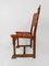 Italian Rustic Chairs in Cognac Studded Leather and Oak Wood, 1930s, Set of 6 11