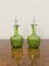 Victorian Green Glass Decanters, 1880s, Set of 2 4