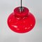 Vintage Red Glass Pendant Lamp, 1960s, Image 4