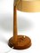 Large Mid-Century Table Lamp with Fabric Lampshade and Walnut Base from Temde, 1950s, Image 11