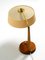 Large Mid-Century Table Lamp with Fabric Lampshade and Walnut Base from Temde, 1950s 13