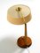 Large Mid-Century Table Lamp with Fabric Lampshade and Walnut Base from Temde, 1950s, Image 13