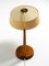 Large Mid-Century Table Lamp with Fabric Lampshade and Walnut Base from Temde, 1950s 14