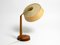 Large Mid-Century Table Lamp with Fabric Lampshade and Walnut Base from Temde, 1950s, Image 5