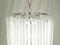 Italian Hanging Lamp in Clear Molded Glass and Chrome Plated Metal, 1970s, Image 3