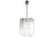 Italian Hanging Lamp in Clear Molded Glass and Chrome Plated Metal, 1970s 9