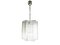 Italian Hanging Lamp in Clear Molded Glass and Chrome Plated Metal, 1970s, Image 9